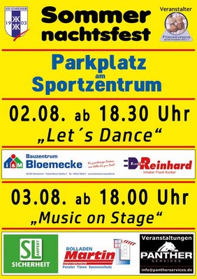 Sommernachtsfest des KSV Schriesheim 02. und 03.08.2019