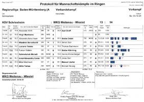 Download Kampfprotokoll KSV Schriesheim gegen WKG Weitenau-Wieslet
